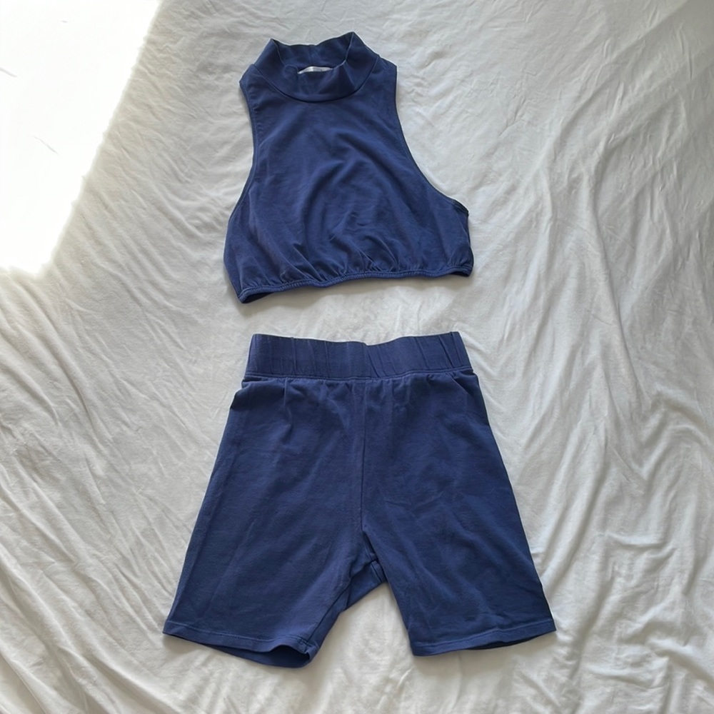 Inamorata Crop top and biker short set